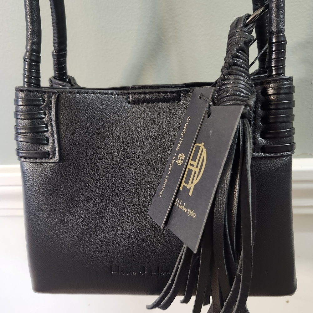 House of Harlow 1960 Black Crossbody Bag with Tassel